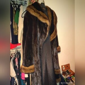 Vintage ranch mink with mahogany fur coat